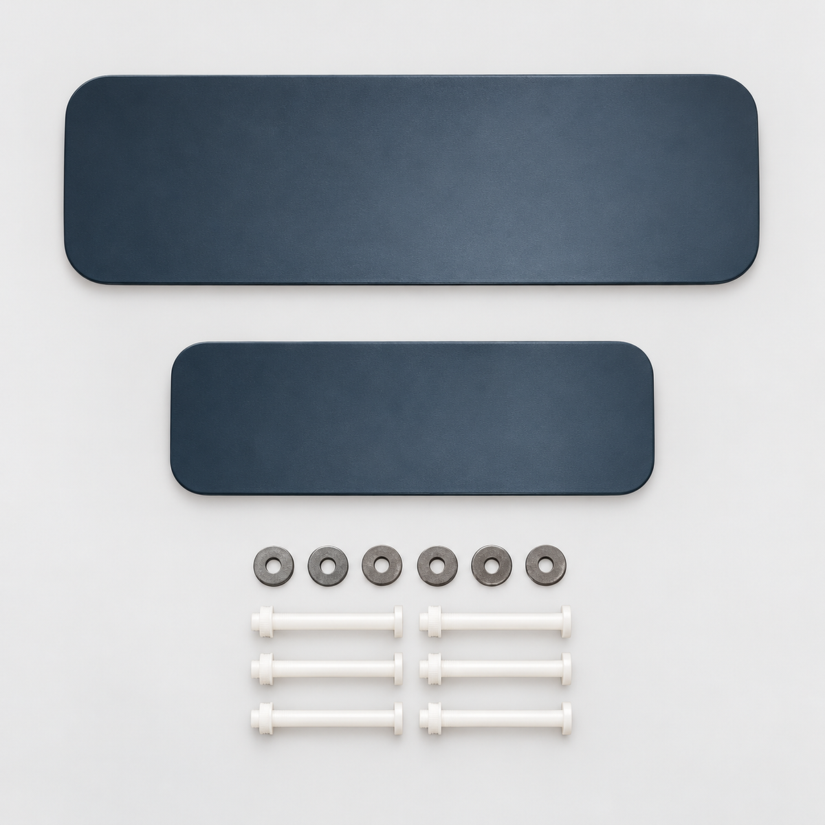 Tweedelige achterklep-afdekset Defender L663, blauwgrijs – digitale studiobewerking