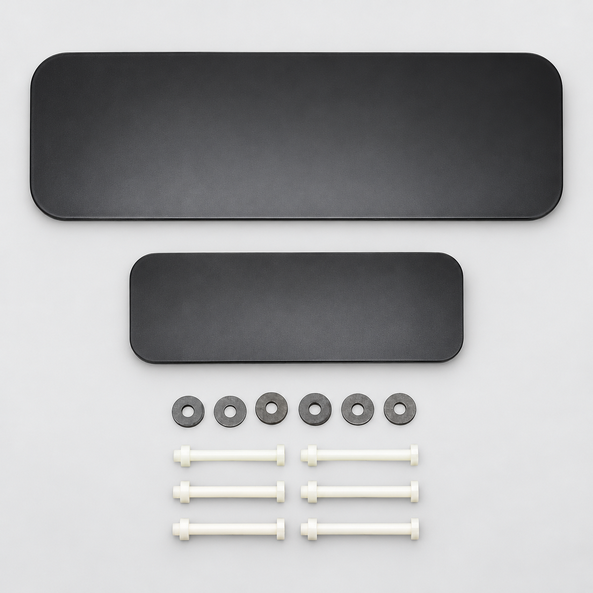 Tweedelige achterklep-afdekset Defender L663, matzwart – digitale studiobewerking