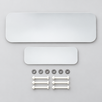 Tweedelige achterklep-afdekset Defender L663, wit – digitale studiobewerking