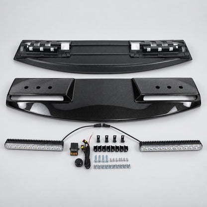 Carbonlook daklichtset – complete set met LED-units en montagemateriaal