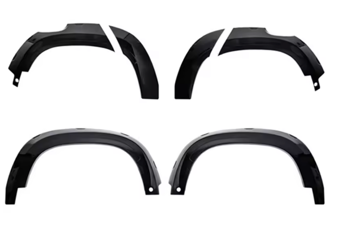 Defender 110 Widetrack wielkastverbreders voor hybride uitvoering met laadklepuitsparing